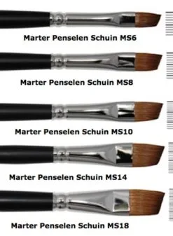 Grimas Schuine Marterhaar Penselen -Carnavonix Verkoopwinkel grimas schuine marterhaar penselen 1