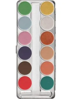 Kryolan Aquacolor Interferenz Palette 12 Colors,