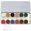 Kryolan Aquacolor Palette 12 Colors Kleur B -Carnavonix Verkoopwinkel kryolan aquacolor palette 12 colors kleur b