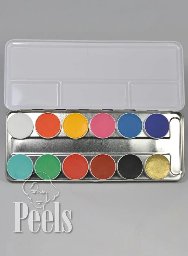 Kryolan Aquacolor Palette 12 Colors Kleur FP 4 Kryolan Aquacolor Palette 12 Colors Kleur FP - Afbeelding 2