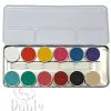 Kryolan Aquacolor Palette 12 Colors Kleur FP