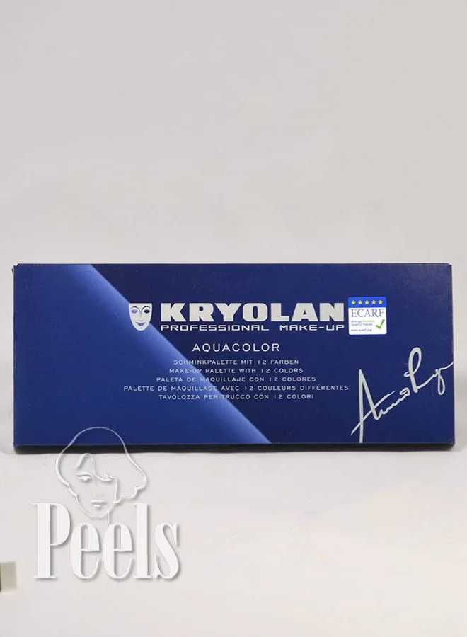 Kryolan Aquacolor Palette 12 Colors Kleur P 5 Kryolan Aquacolor Palette 12 Colors Kleur P - Afbeelding 3