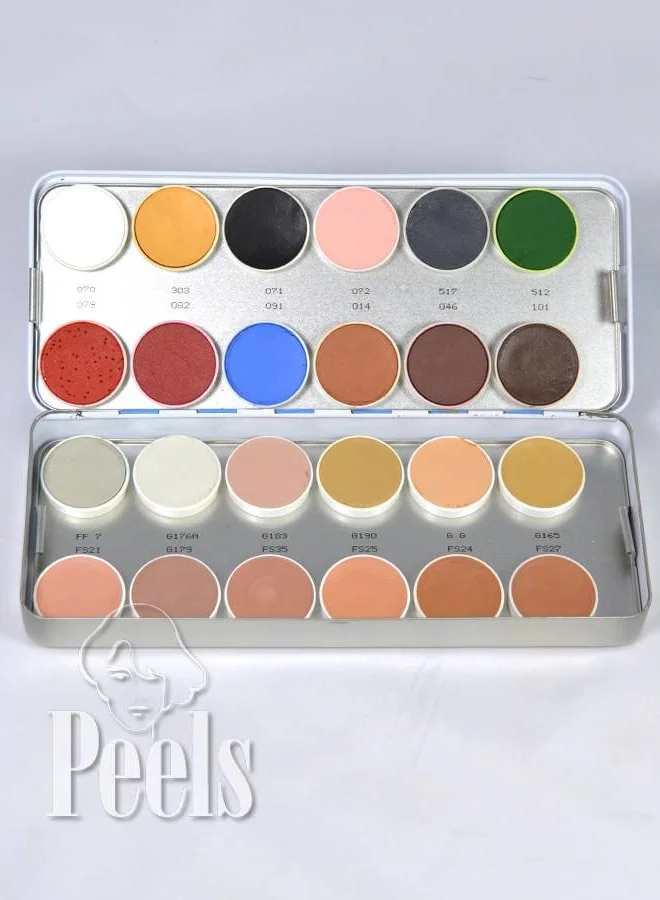Kryolan Aquacolor Palette 24 Colors Kleur N 3 Kryolan Aquacolor Palette 24 Colors Kleur N