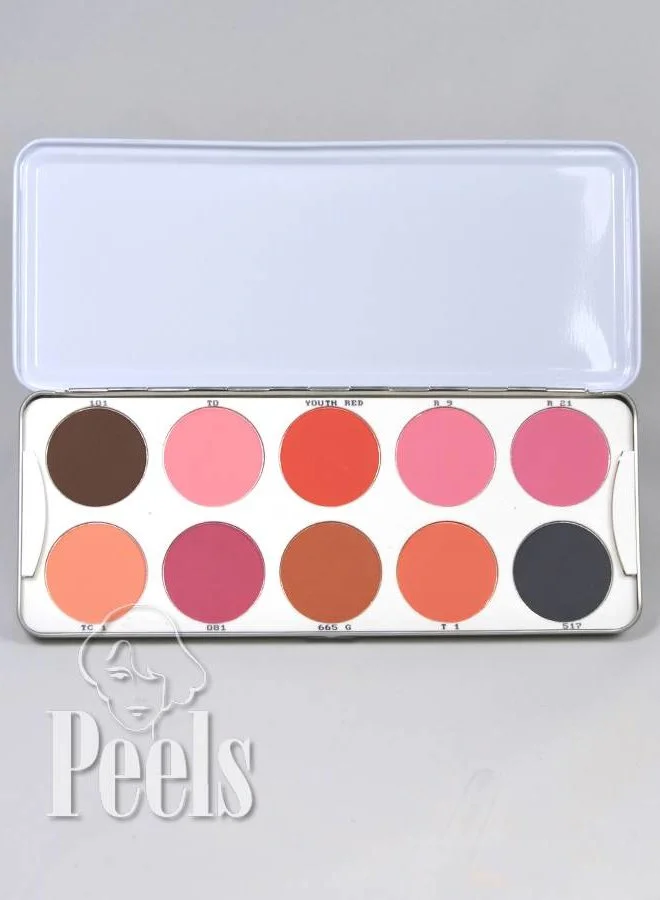 Kryolan Blusher Palette 10 Matt 3 Kryolan Blusher Palette 10 Matt