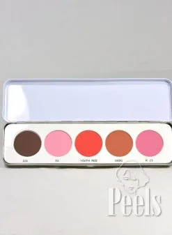 Kryolan Blusher Palette 5 Matte Kleuren