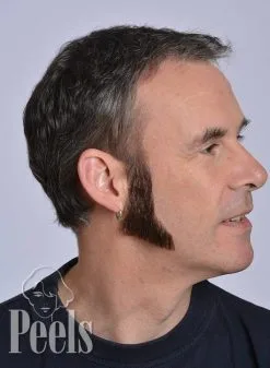 Kryolan Handgeknoopte Bakkebaarden Van Echt Haar, Smal Lang, Type 9222