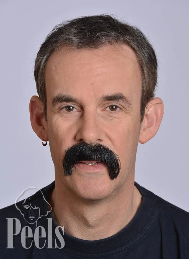 Kryolan Handgeknoopte Snor Van Echt Haar, Lang Vol, Type 9214 4 Kryolan Handgeknoopte Snor Van Echt Haar, Lang Vol, Type 9214 - Afbeelding 2