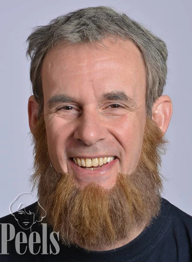 Kryolan Handgeknoopte Volle Baard Van Echt Haar, Kort, Type 9236 4 Kryolan Handgeknoopte Volle Baard Van Echt Haar, Kort, Type 9236 - Afbeelding 2