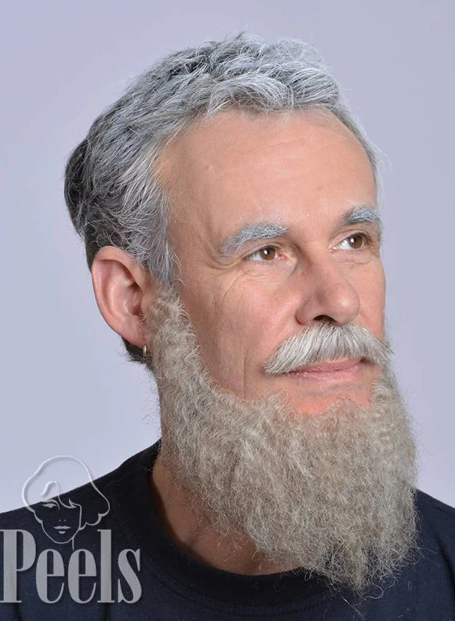 Kryolan Handgeknoopte Volle Baard Van Echt Haar, Kort, Type 9236 7 Kryolan Handgeknoopte Volle Baard Van Echt Haar, Kort, Type 9236 - Afbeelding 5