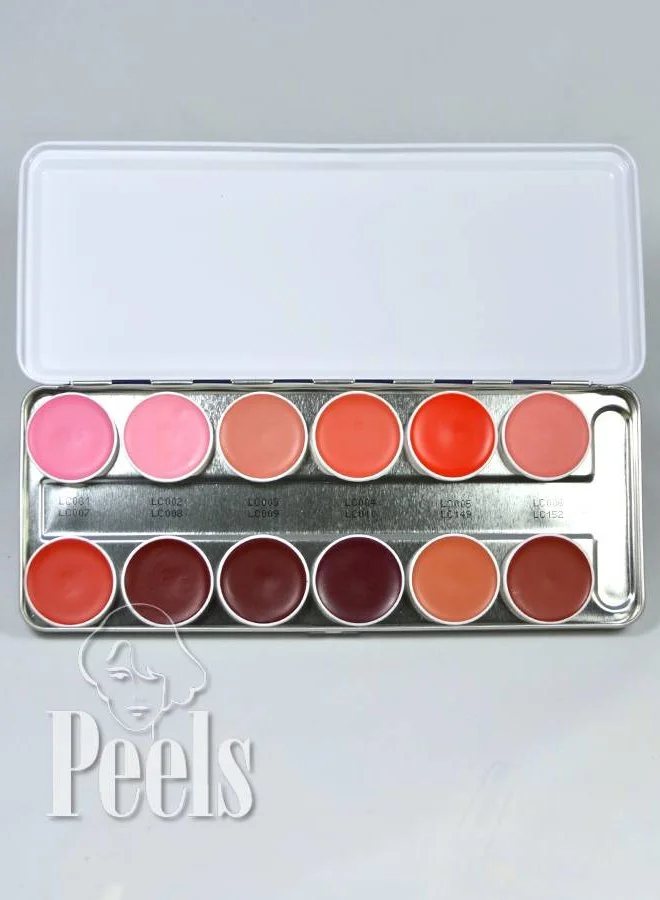 Kryolan Lip Rouge Palette 12 Kleuren Classic 1 3 Kryolan Lip Rouge Palette 12 Kleuren Classic 1